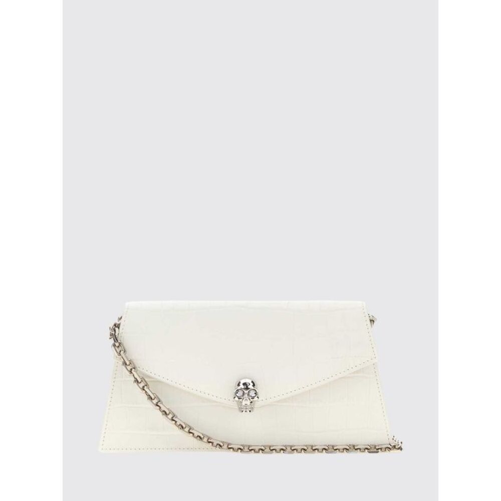 Mcqueen Women Mcqueen Mini Bag In Croc-Effect Calfskin Leather With Skull